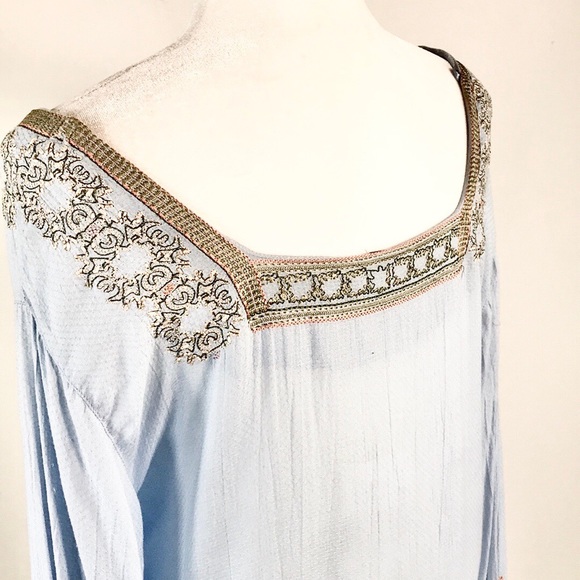 Free People Wild One Embroidered Peasant Tunic. S - Picture 4 of 8